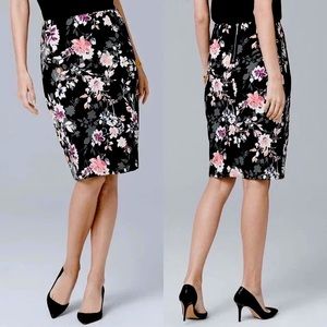 White House Black Market Floral Pencil Skirt Size 4